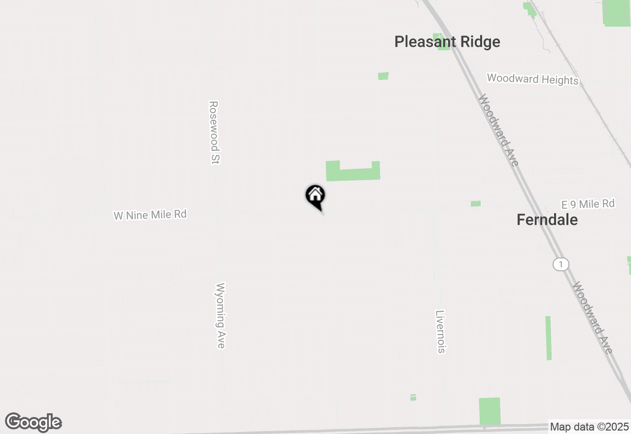 Map of 1445 W 9 Mile Road ##3, Ferndale, MI 48220