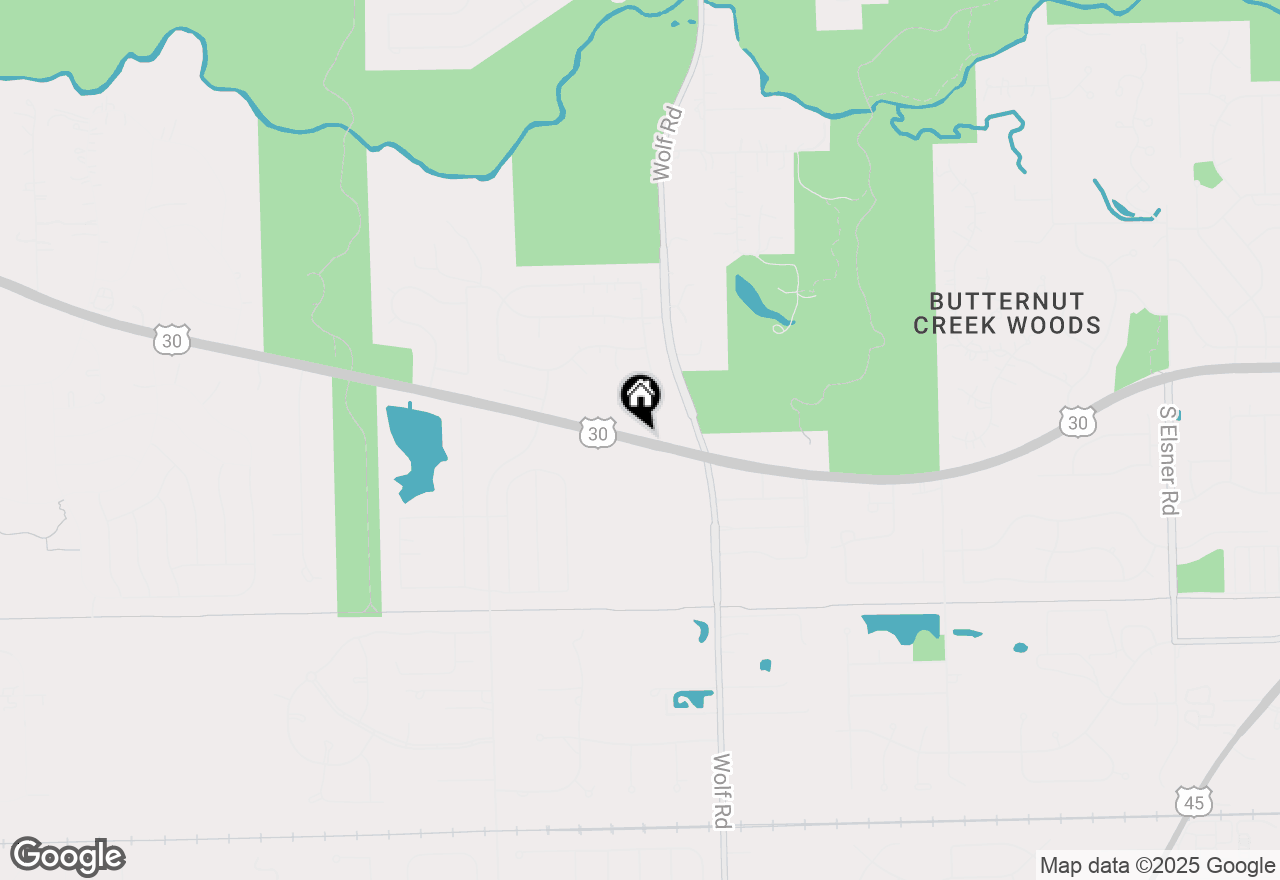 Map of 11214 Lincoln Highway Street, Mokena, IL 60448