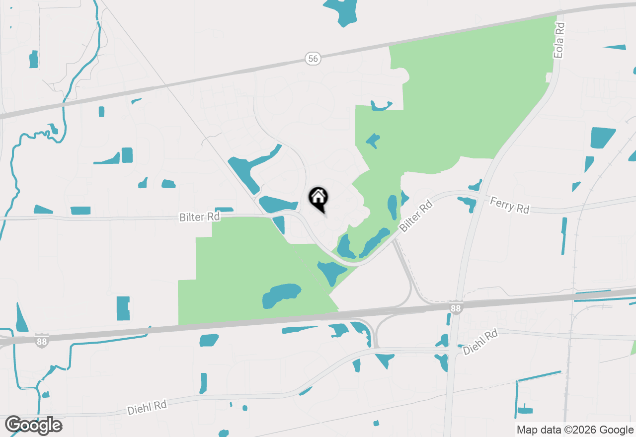 Map of 2634 Oakshire Court, Aurora, IL 60502