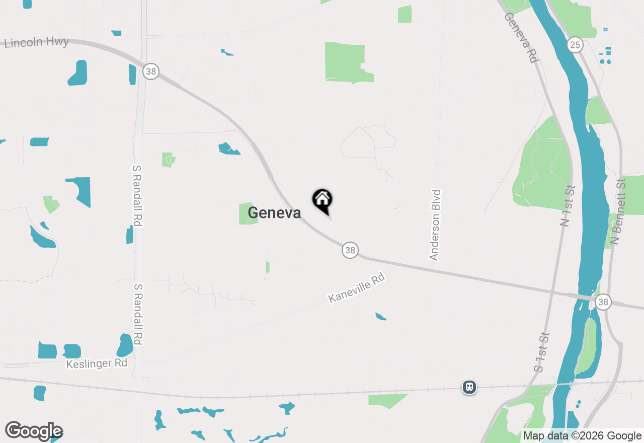 Map of 301 Willow Lane, Geneva, IL 60134