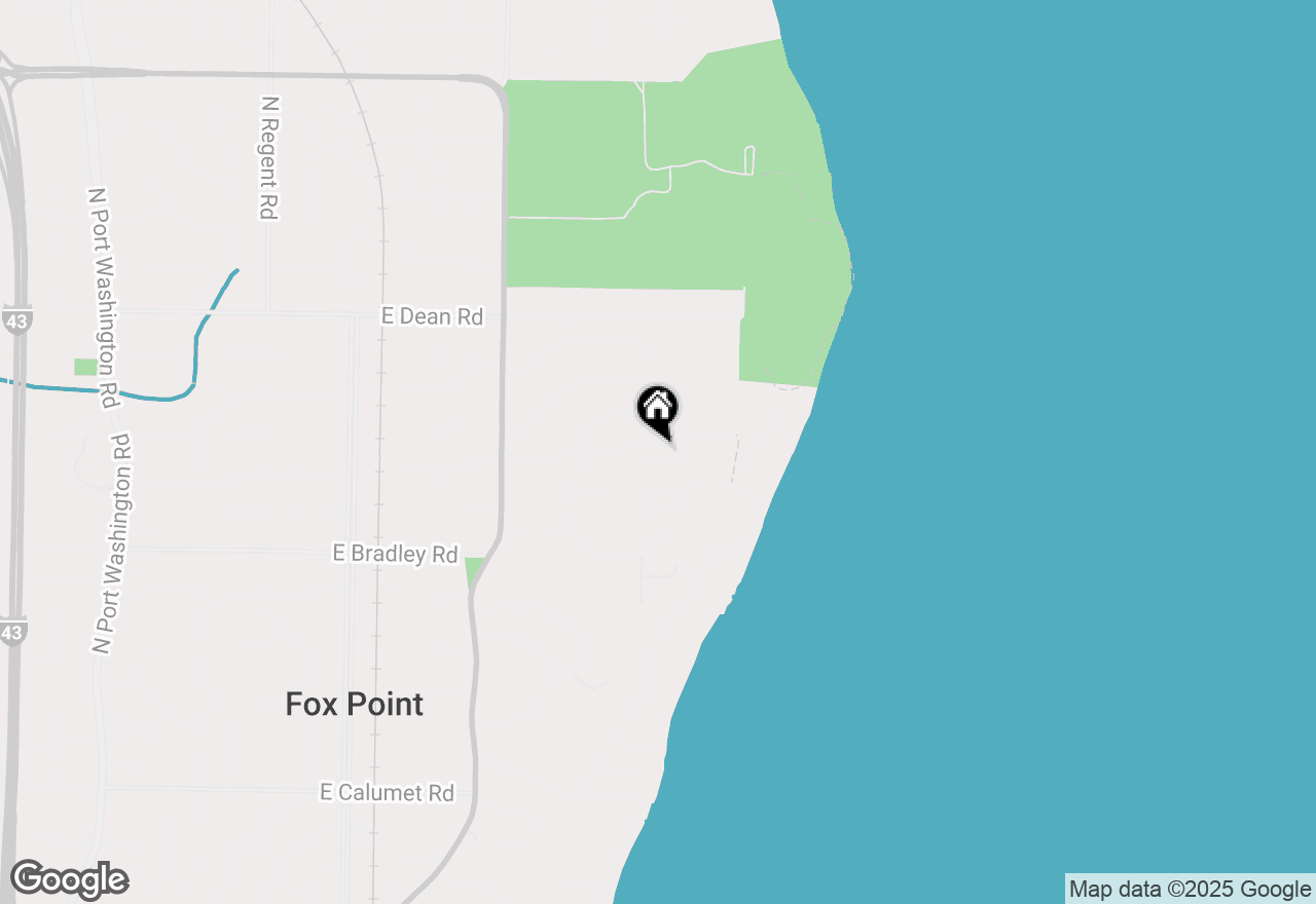 Map of 1572 E Goodrich Ln, Fox Point, WI 53217