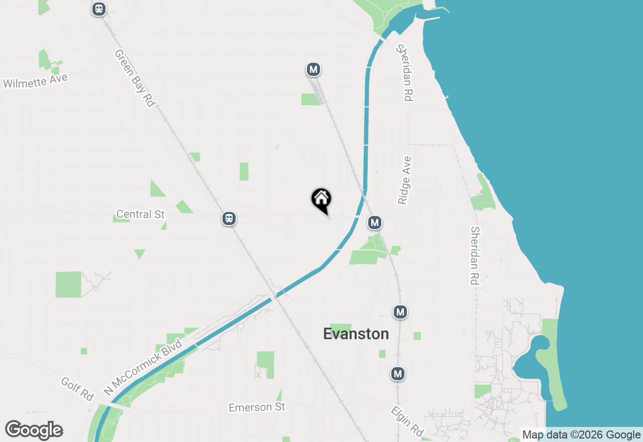 Map of 1314 Central Street #1S, Evanston, IL 60201