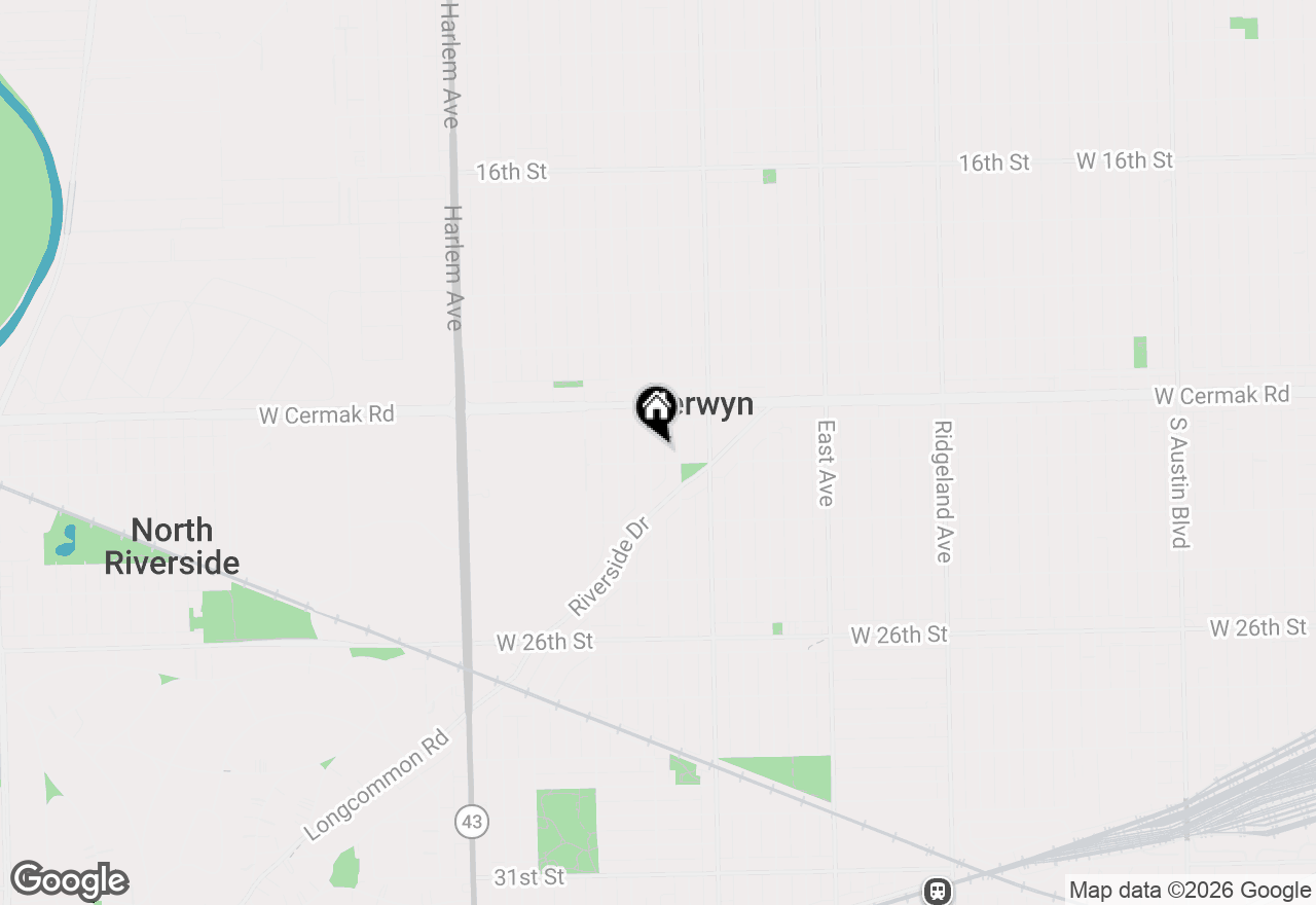 Map of 2243 S Kenilworth Avenue, Berwyn, IL 60402