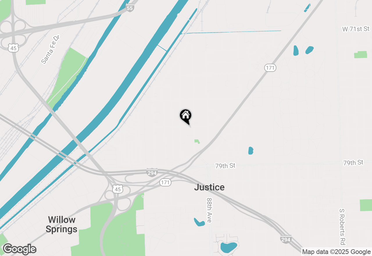 Map of 8851 W 76th Place, Justice, IL 60458