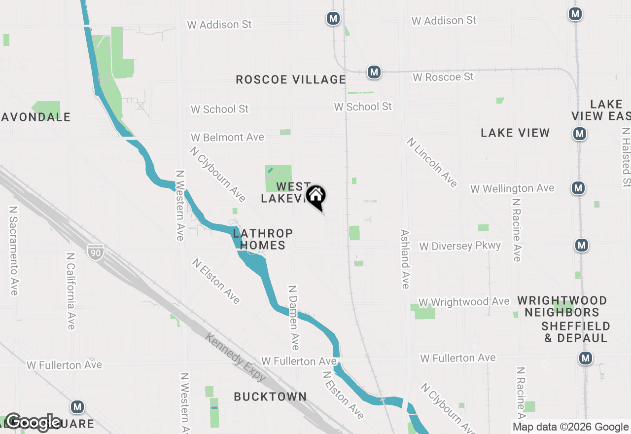 Map of 1910 W George Street, Chicago, IL 60657