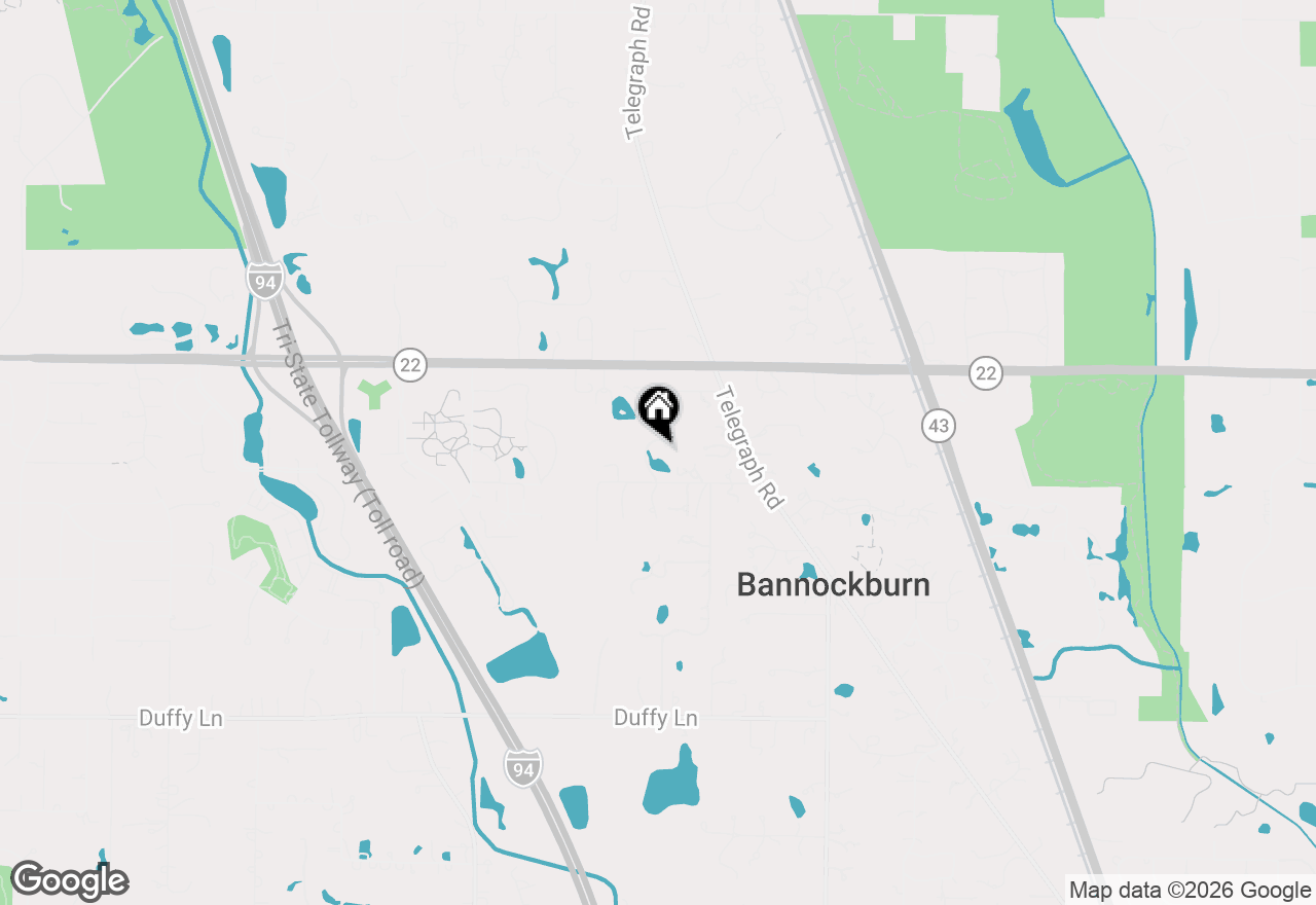 Map of 1886 Hilltop Lane, Bannockburn, IL 60015