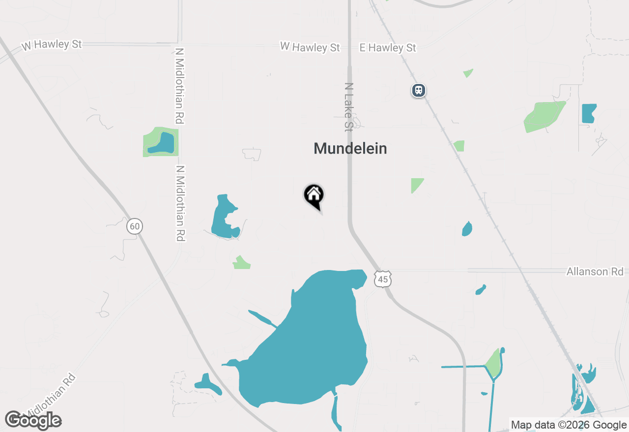 Map of 204 Woodlawn Drive, Mundelein, IL 60060