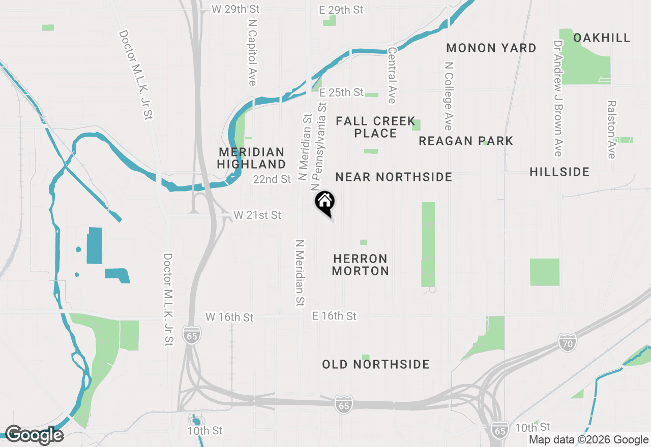 Map of 2018 N Talbott Street, Indianapolis, IN 46202