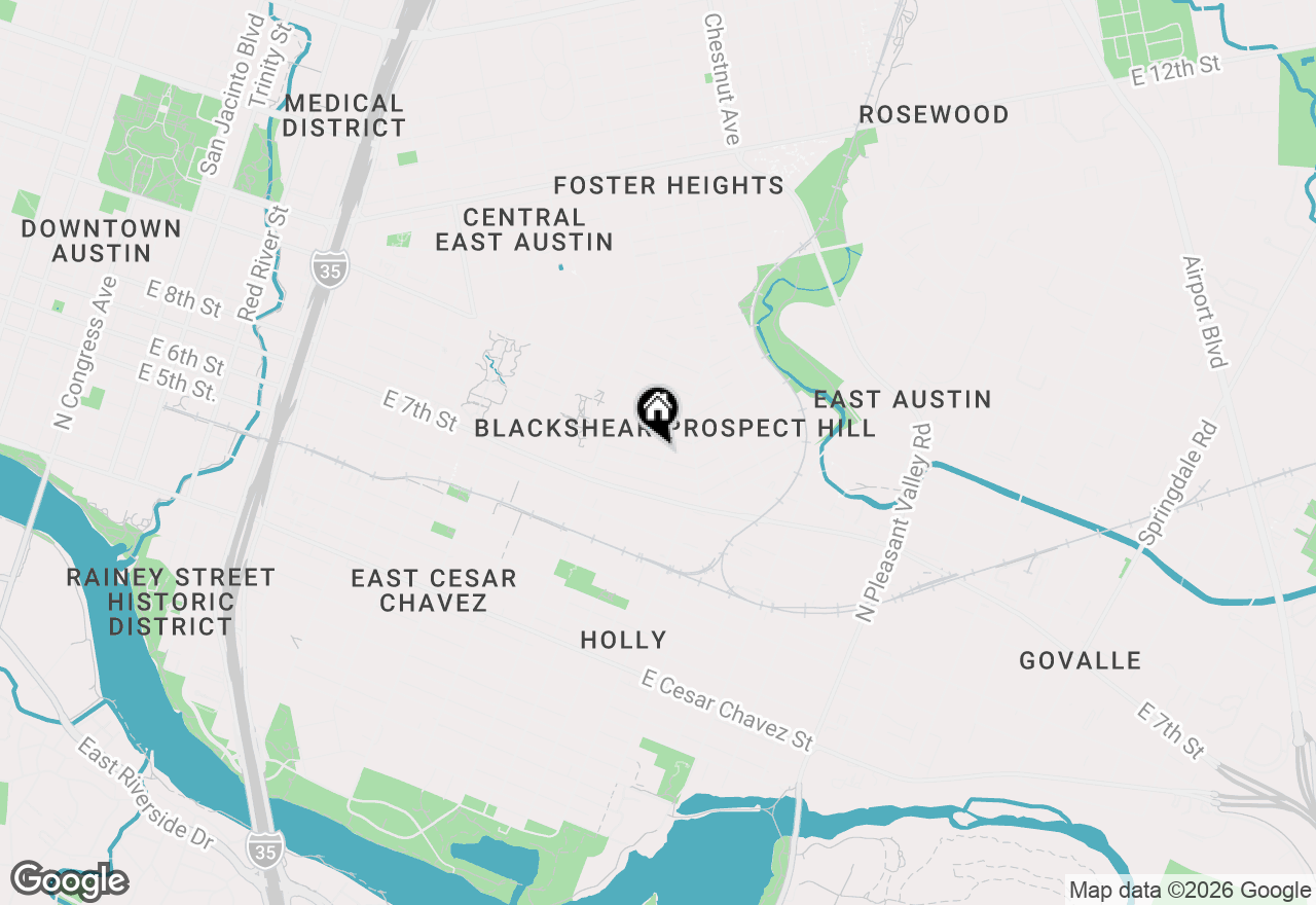 Map of 2013 E 9th St, Austin, TX 78702