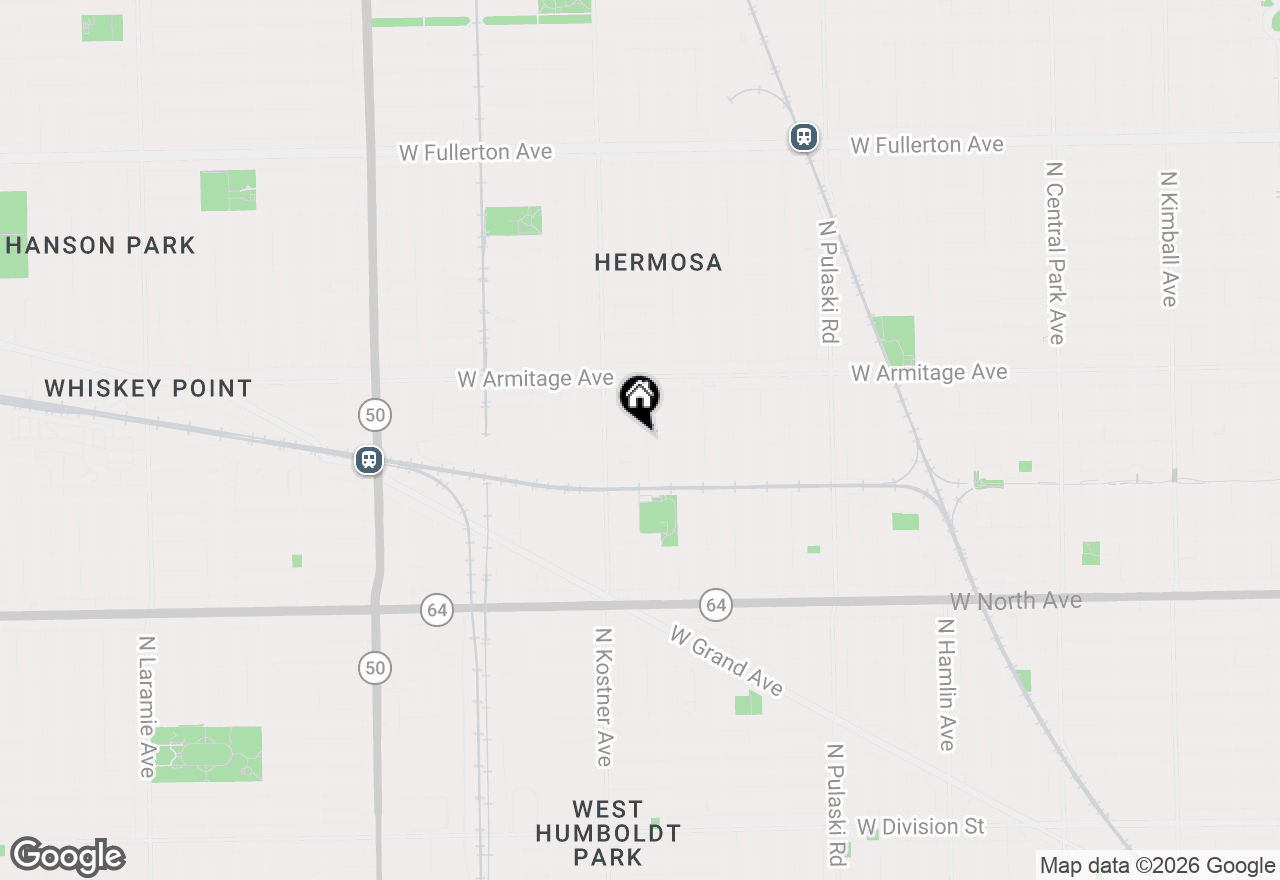 Map of 1851 N Lowell Avenue, Chicago, IL 60639