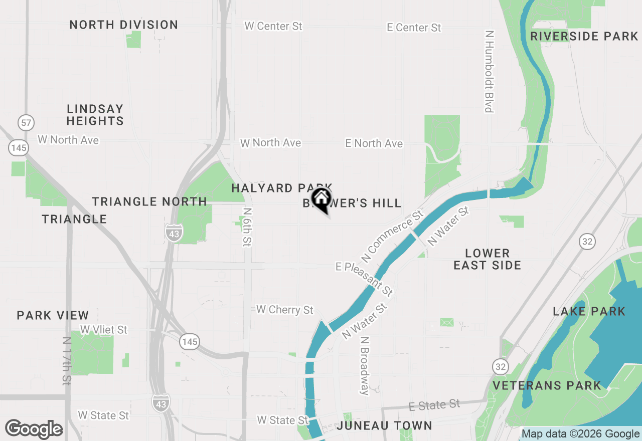 Map of 1912 N 2nd St #103, Milwaukee, WI 53212
