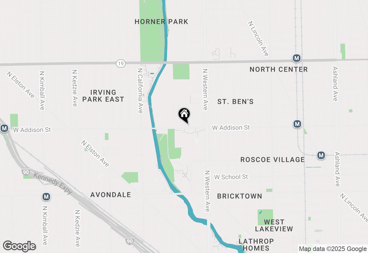 Map of 2532 W Addison Street #3E, Chicago, IL 60618