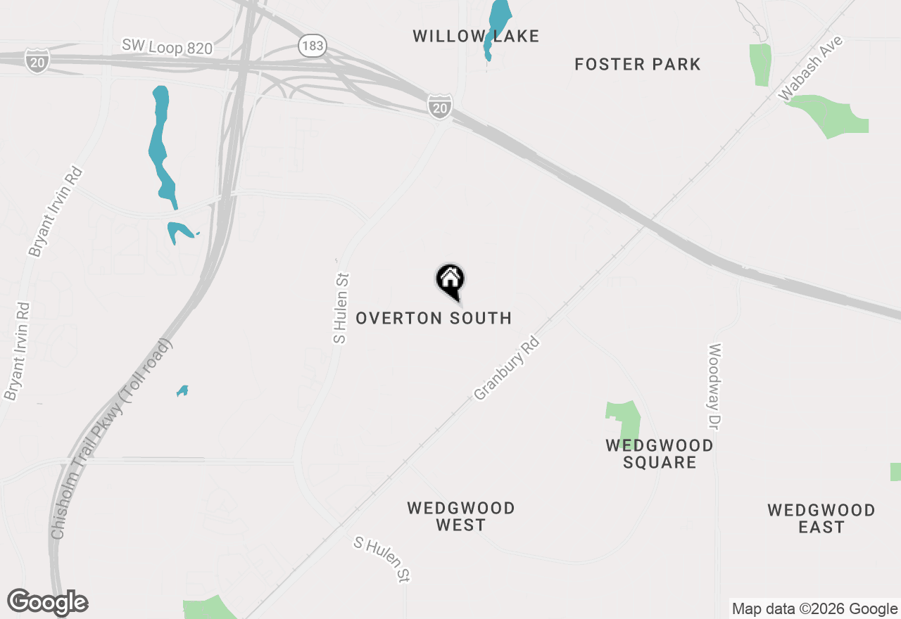 Map of 4649 Highgrove Drive, Fort Worth, TX 76132