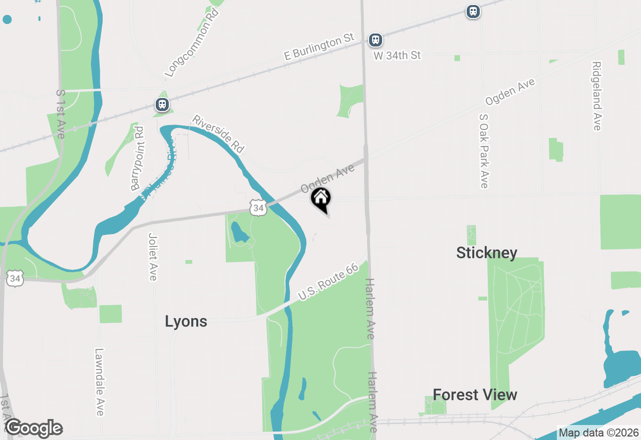 Map of 7335 Oakwood Avenue #2F, Lyons, IL 60534