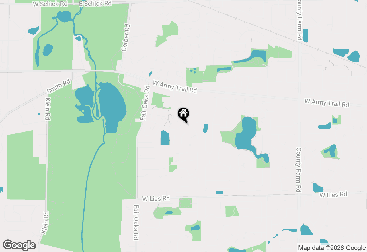 Map of 1328 Big Horn Trail, Carol Stream, IL 60188