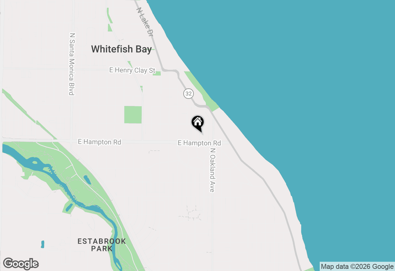 Map of 4828 N Newhall St, Whitefish Bay, WI 53217