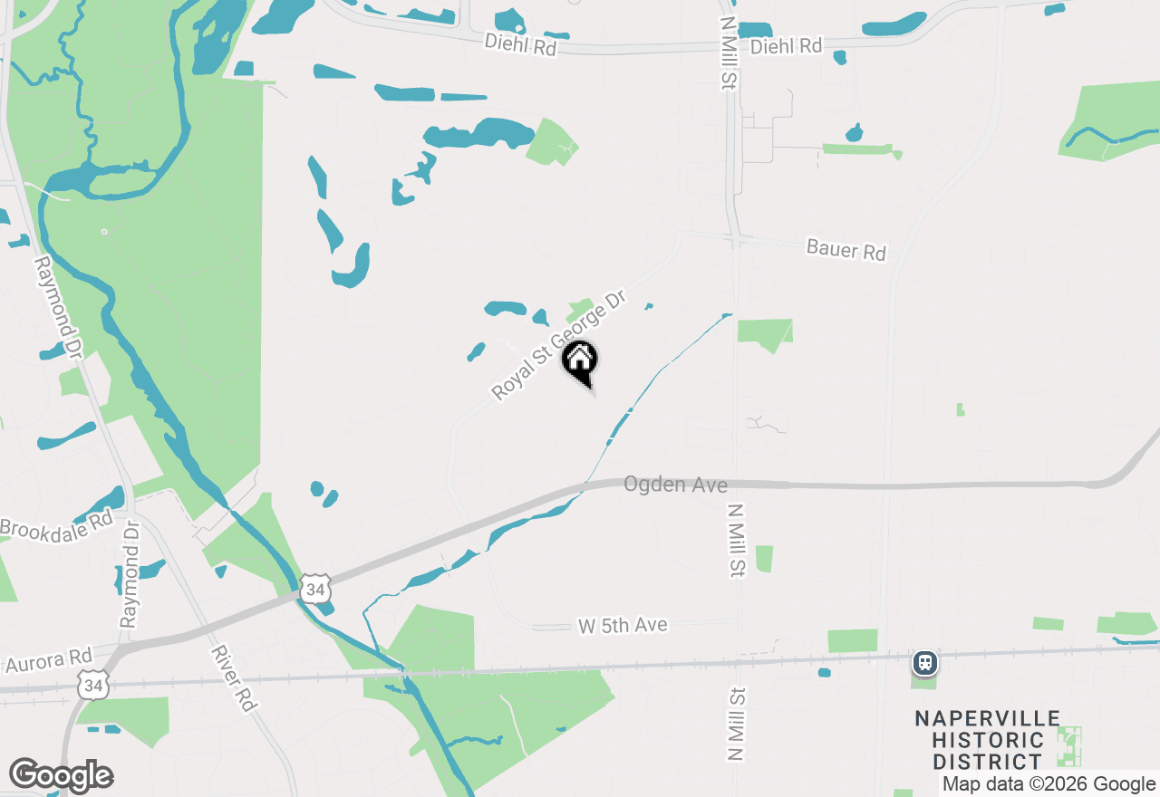 Map of 729 Burning Tree Lane, Naperville, IL 60563