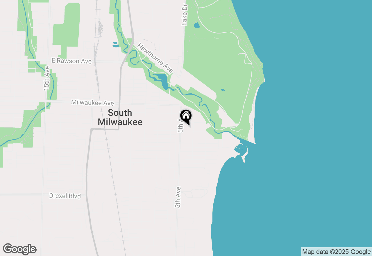 Map of 416 Marquette Ave, South Milwaukee, WI 53172