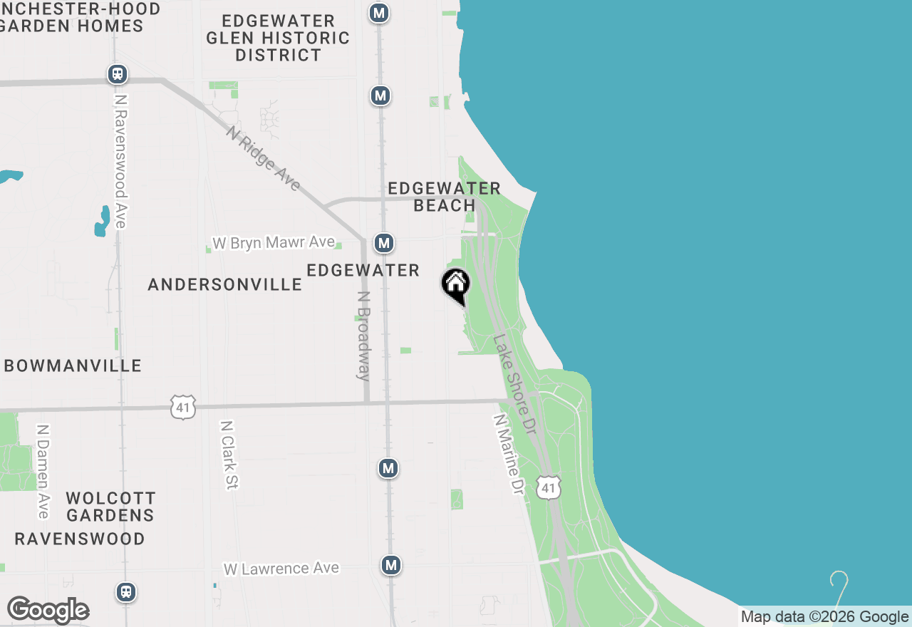 Map of 5415 N Sheridan Road #4407, Chicago, IL 60640