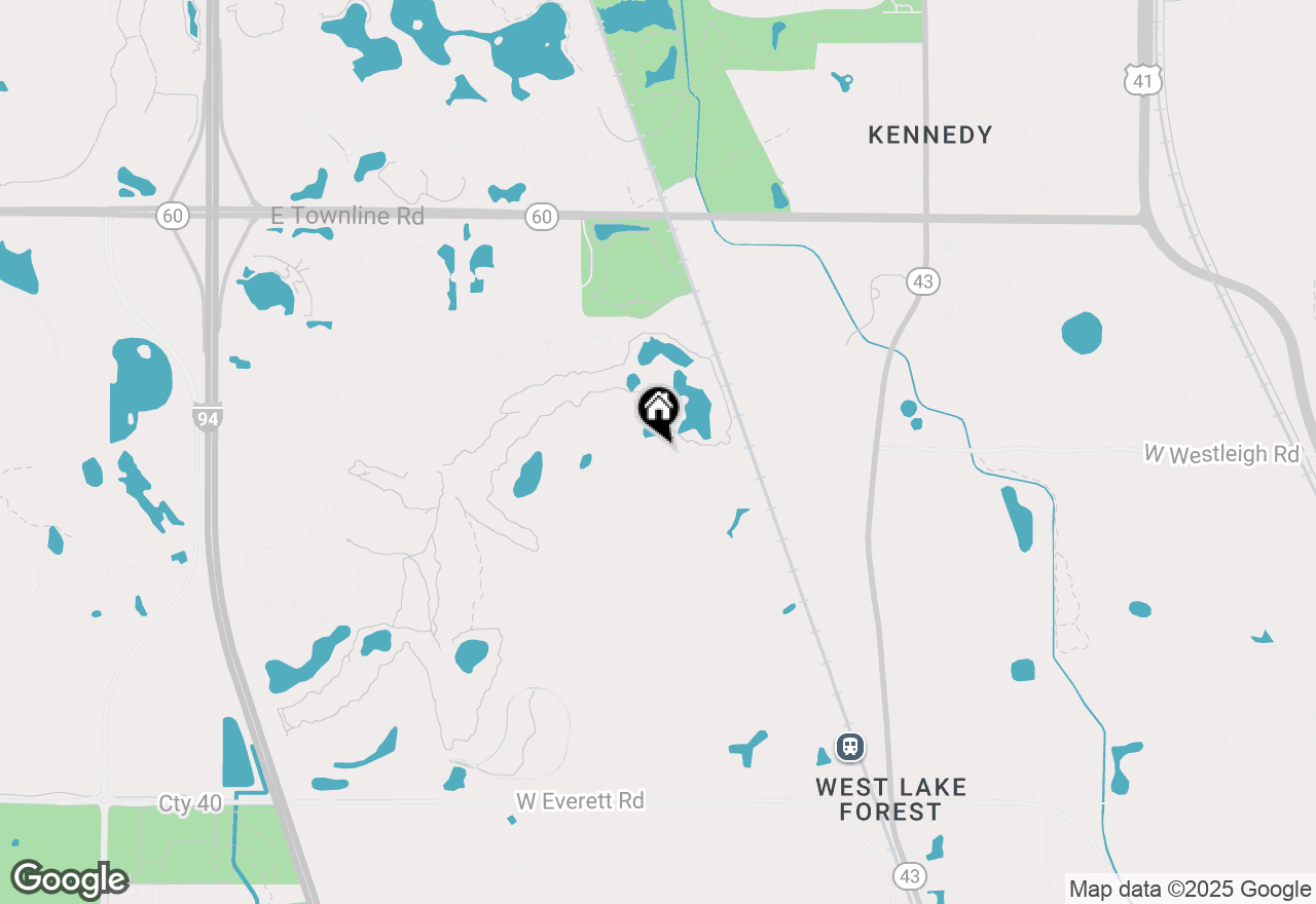 Map of 410 Oak Knoll Drive, Lake Forest, IL 60045