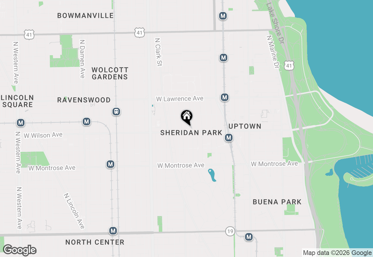 Map of 4604 N Beacon Street #4F, Chicago, IL 60640