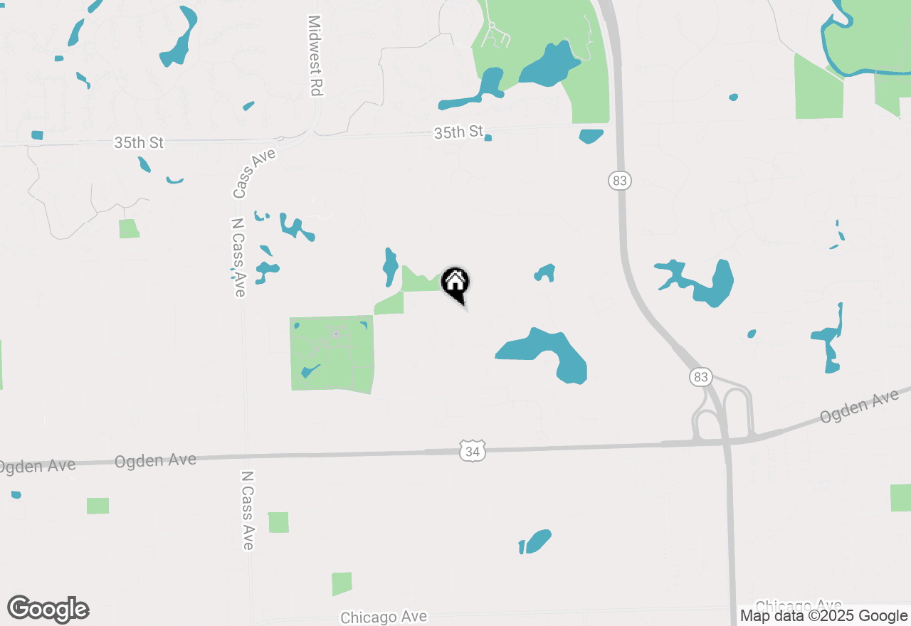 Map of 829 Oakwood Drive, Westmont, IL 60559