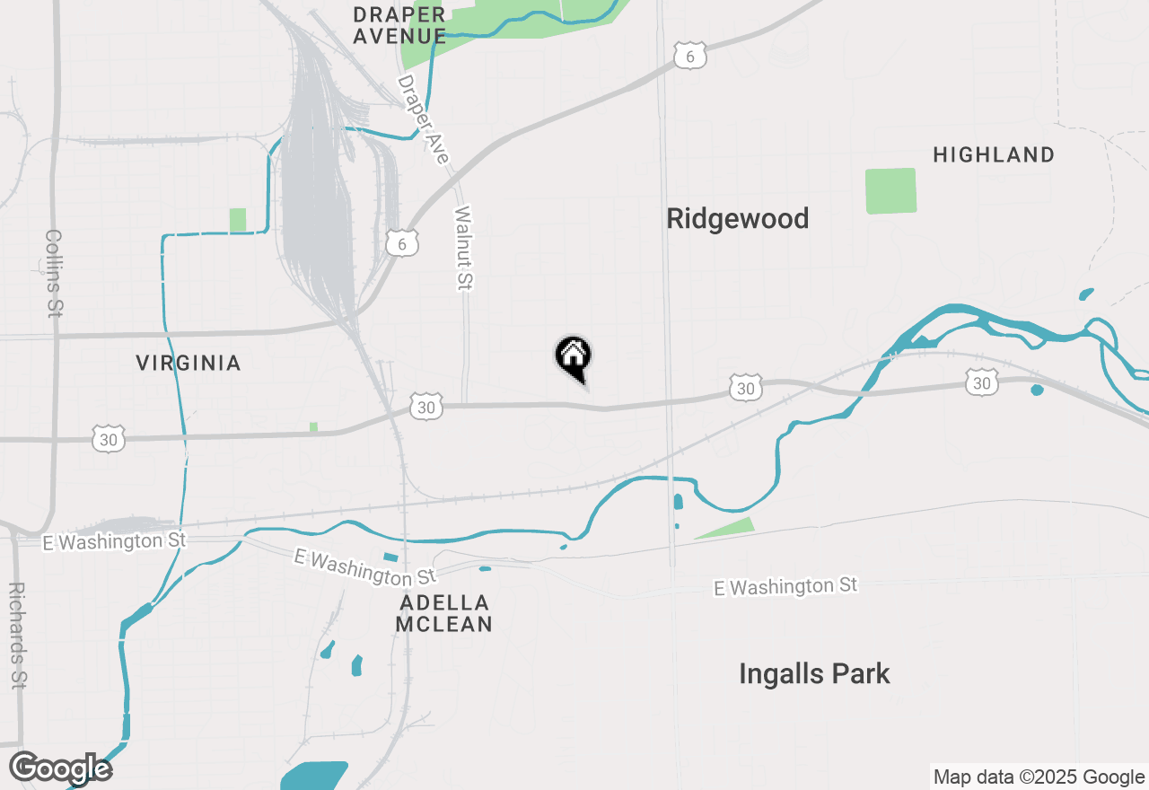 Map of 1405 E Cass Street, Joliet, IL 60432