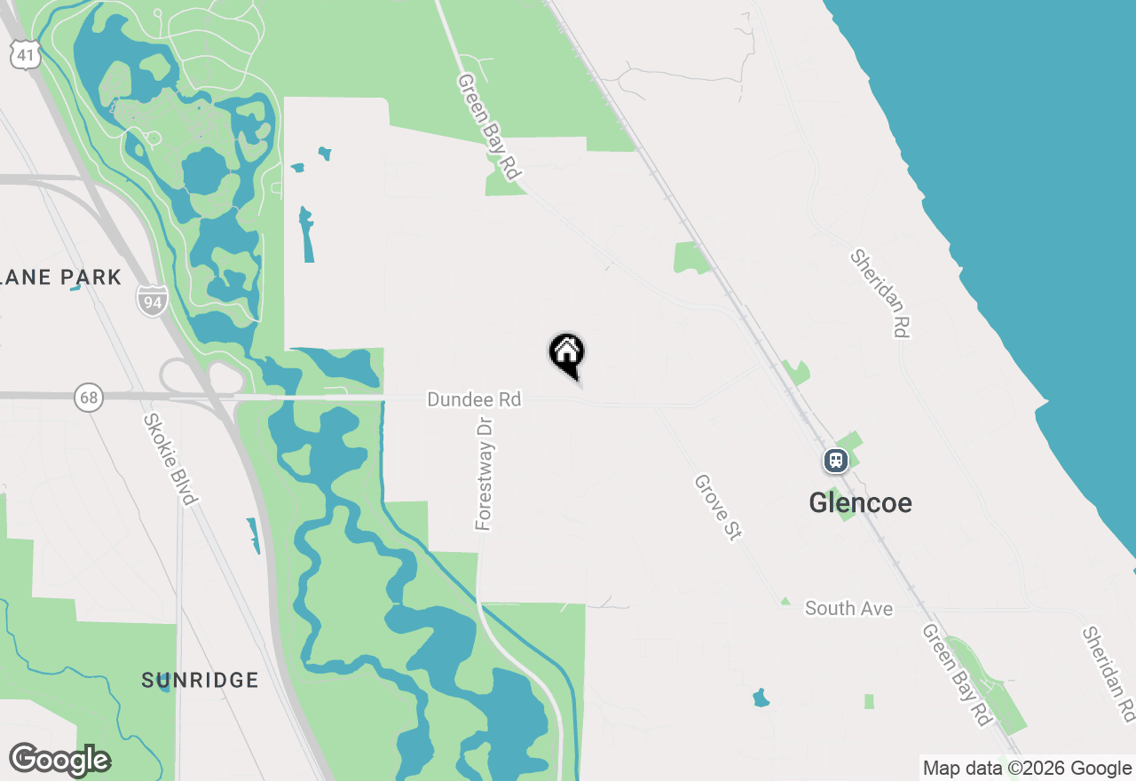 Map of 541 Dundee Road, Glencoe, IL 60022