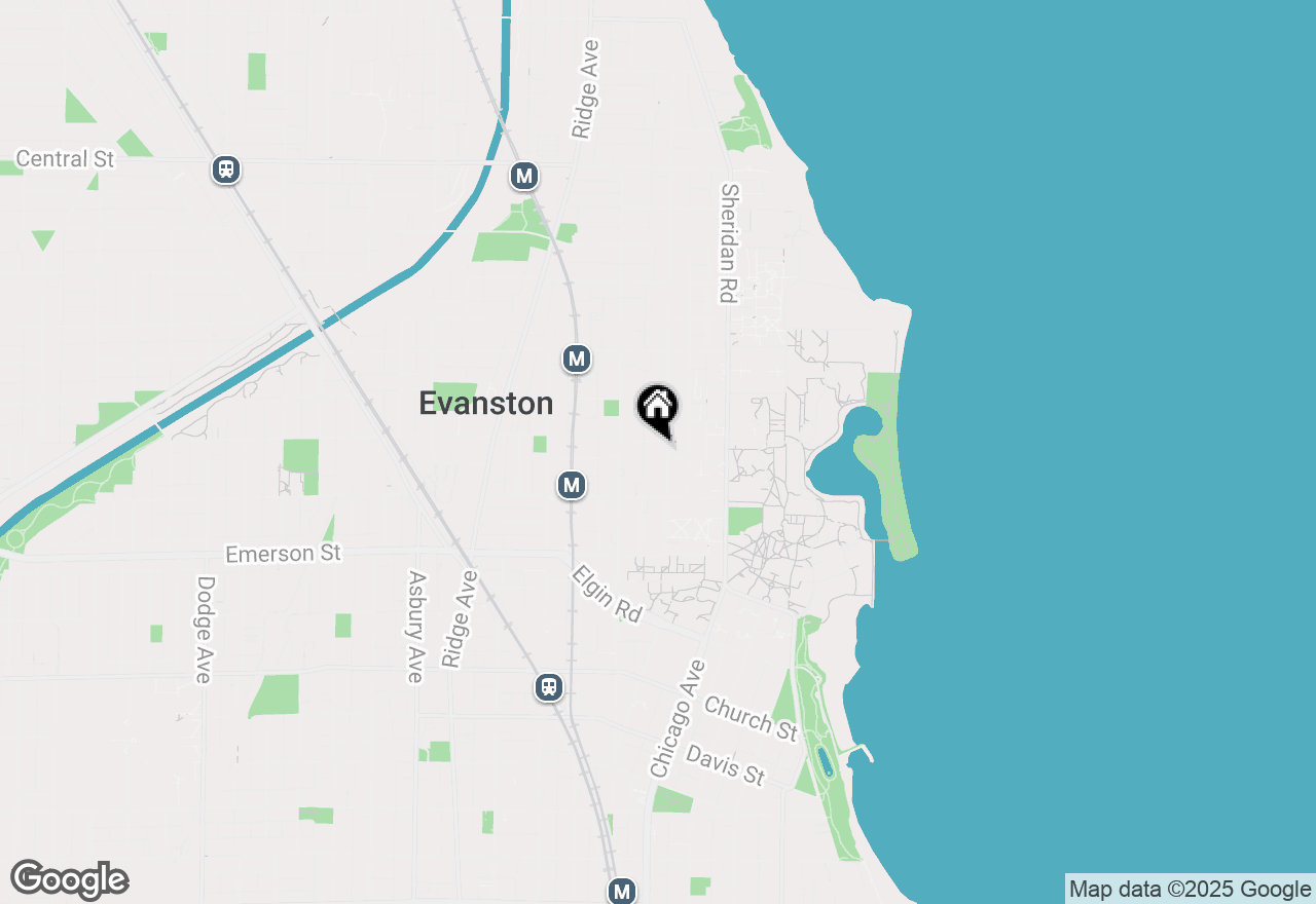 Map of 2036 Orrington Avenue, Evanston, IL 60201