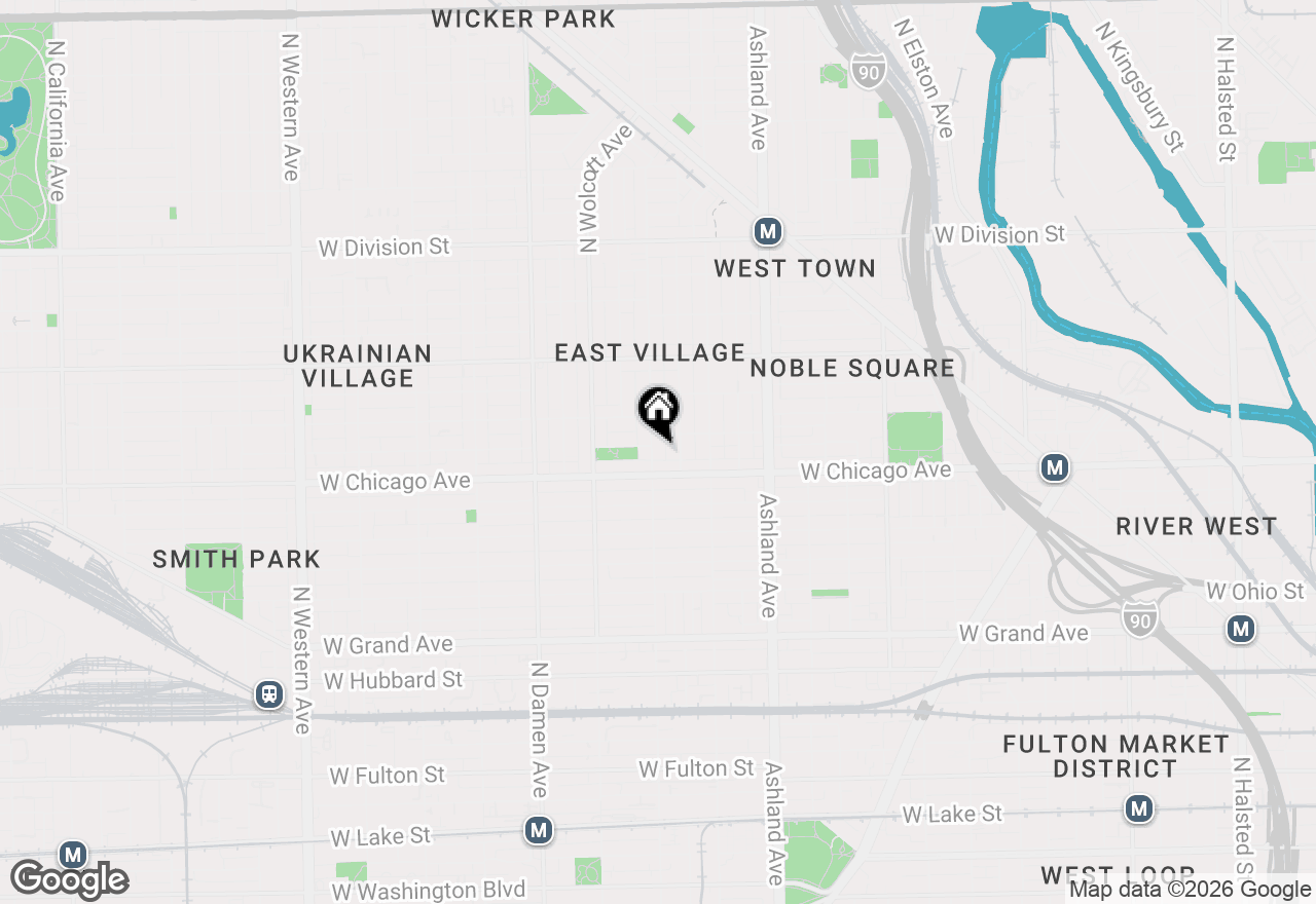 Map of 821 N Wood Street #1, Chicago, IL 60622
