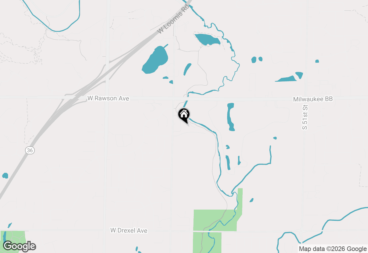 Map of 7260 S Hillside Dr, Franklin, WI 53132