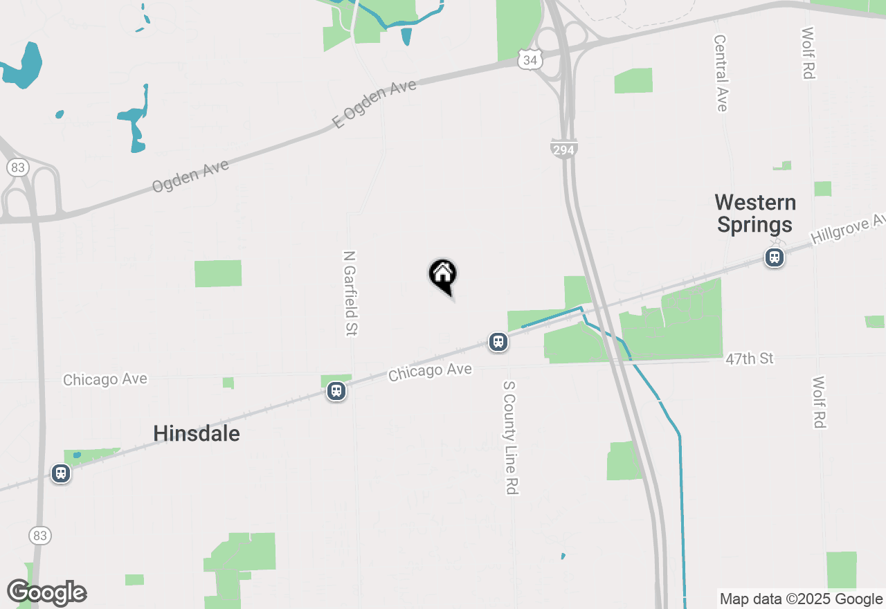 Map of 317 E Walnut Street, Hinsdale, IL 60521