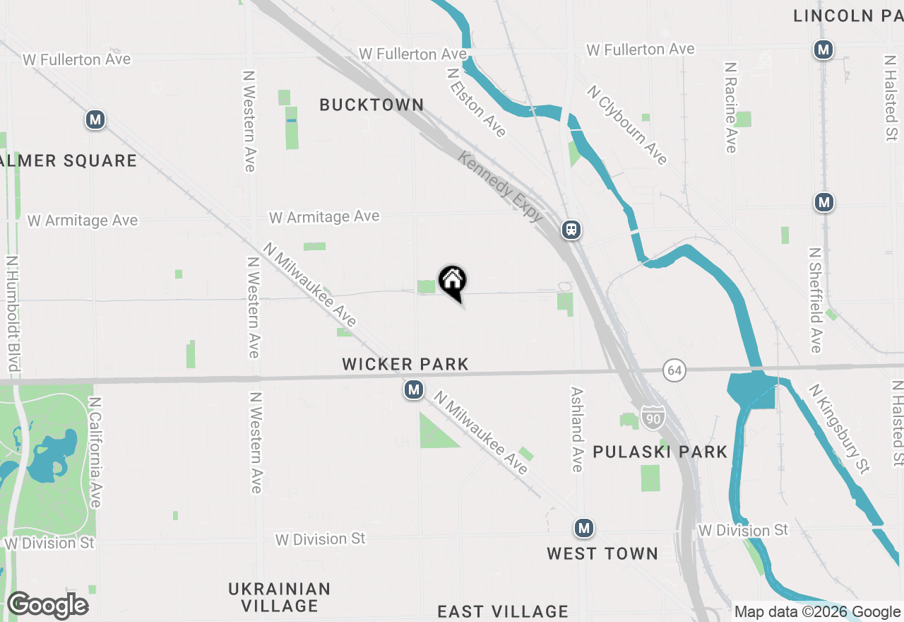 Map of 1734 N Wolcott Avenue, Chicago, IL 60622