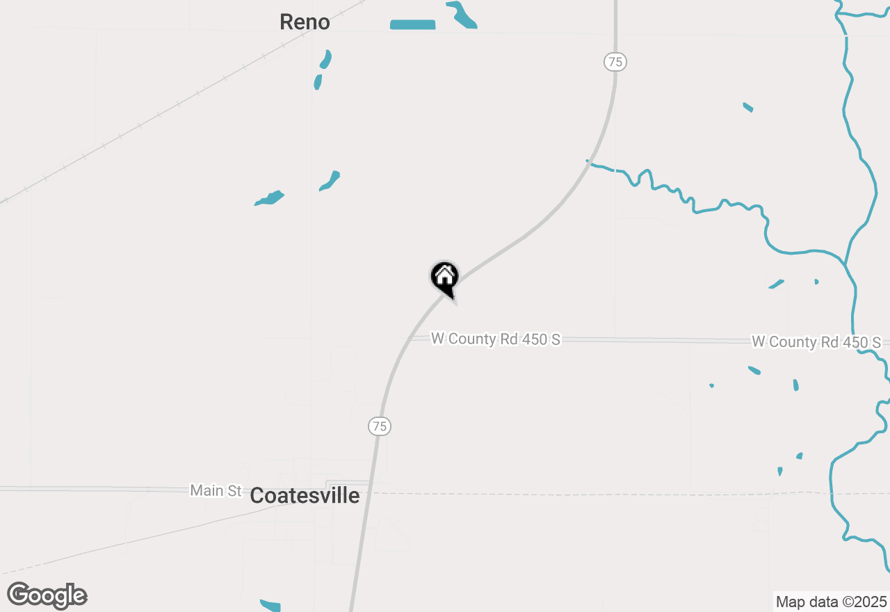 Map of 4397 S State Road 75, Coatesville, IN 46121