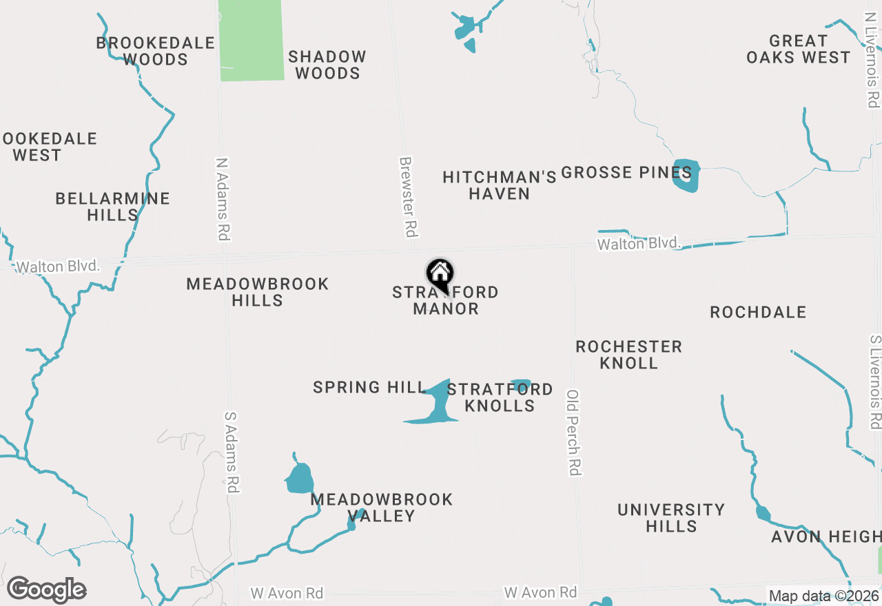 Map of 121 Stratford Lane, Rochester Hills, MI 48309
