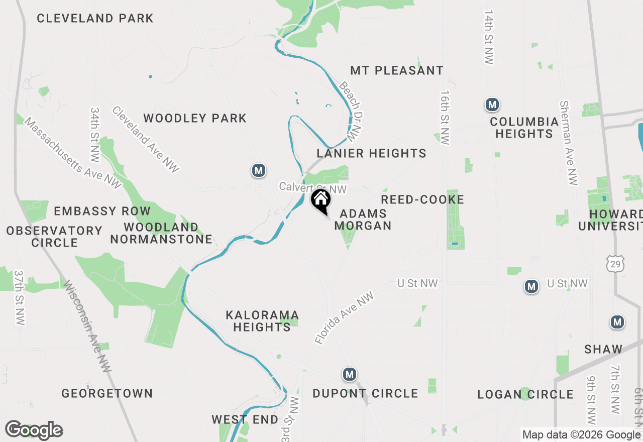 Map of 2410 20th Street Nw #208, Washington, DC 20009