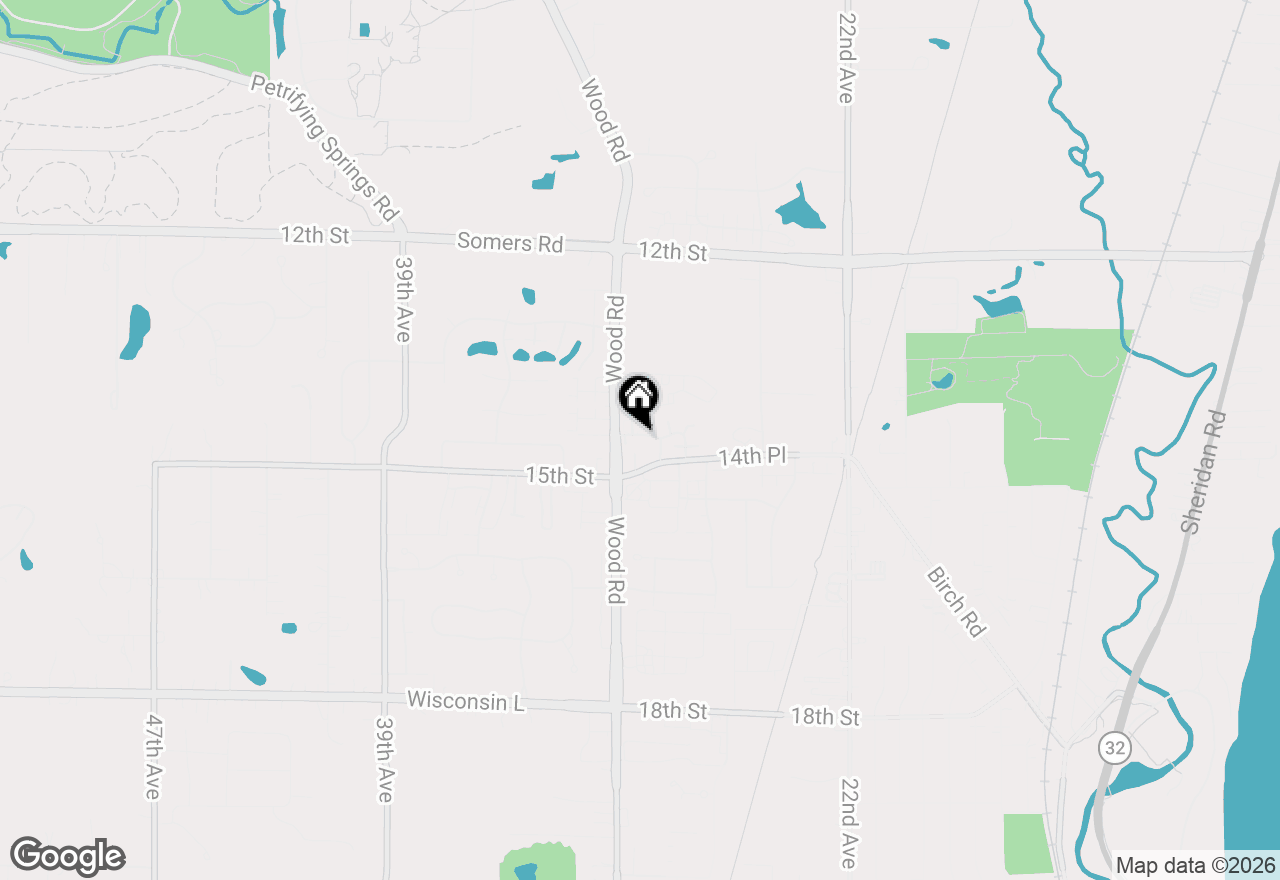 Map of 1433 30th Ave, Kenosha, WI 53144