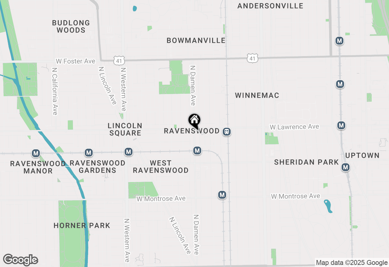 Map of 4745.5 N Damen Avenue #1A, Chicago, IL 60625