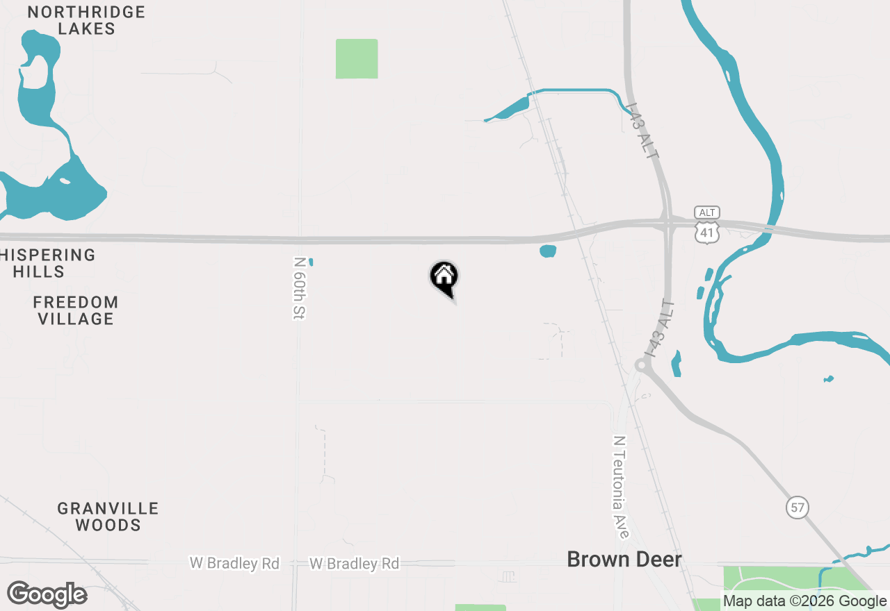 Map of 8622 N 52nd St, Brown Deer, WI 53223