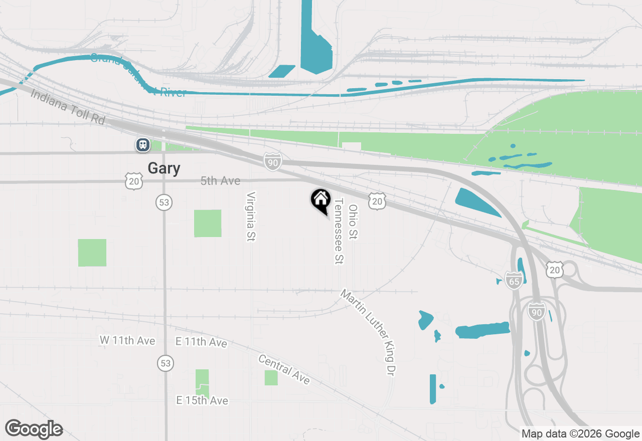 Map of 634 Kentucky Street, Gary, IN 46402