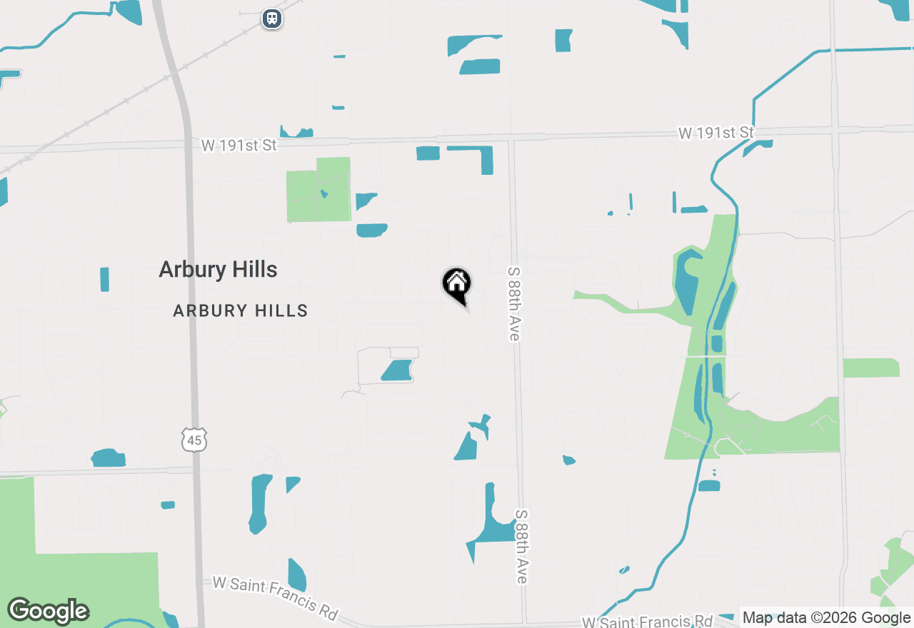 Map of 19506 Waterford Lane, Mokena, IL 60448