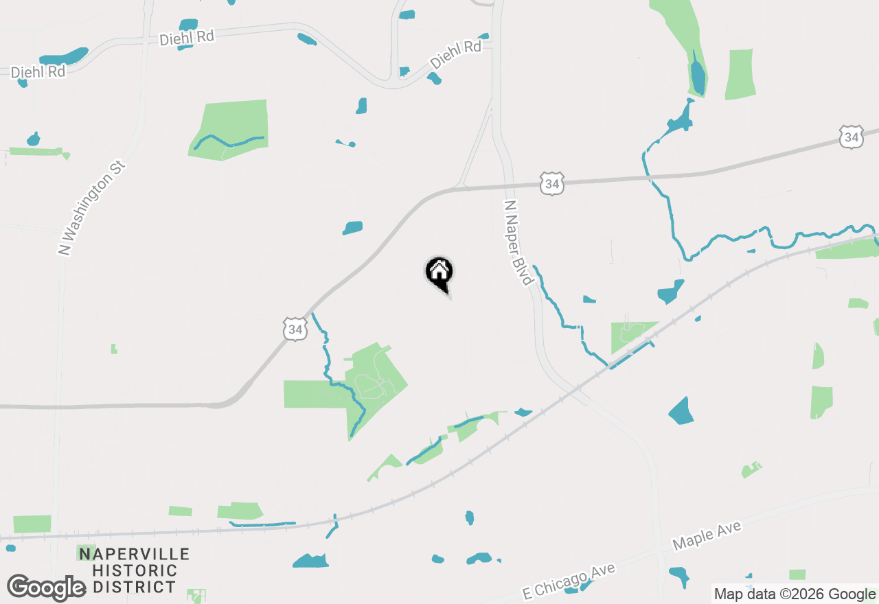 Map of 1304 Champagne Court, Naperville, IL 60563