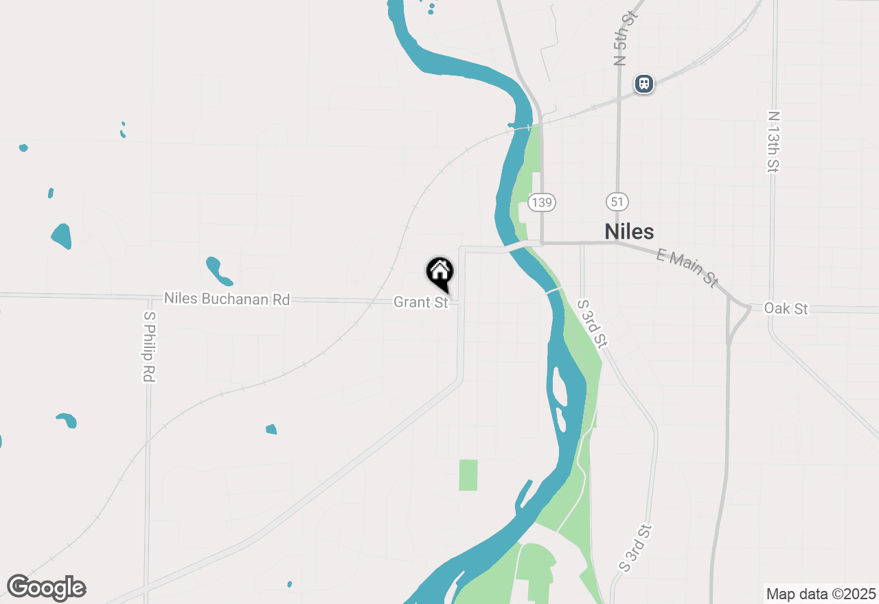 Map of 537 Grant Street, Niles, MI 49120