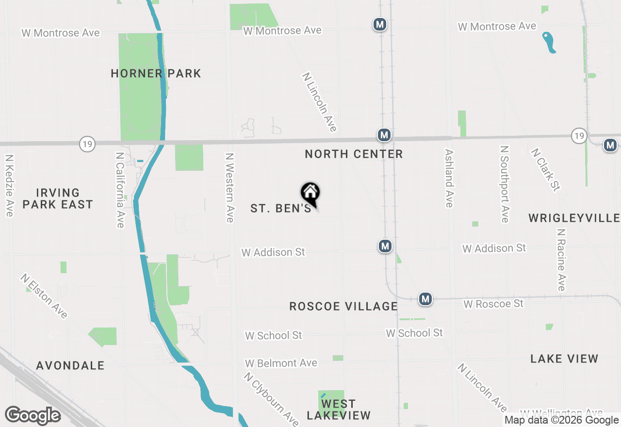 Map of 2107 W Bradley Place, Chicago, IL 60618