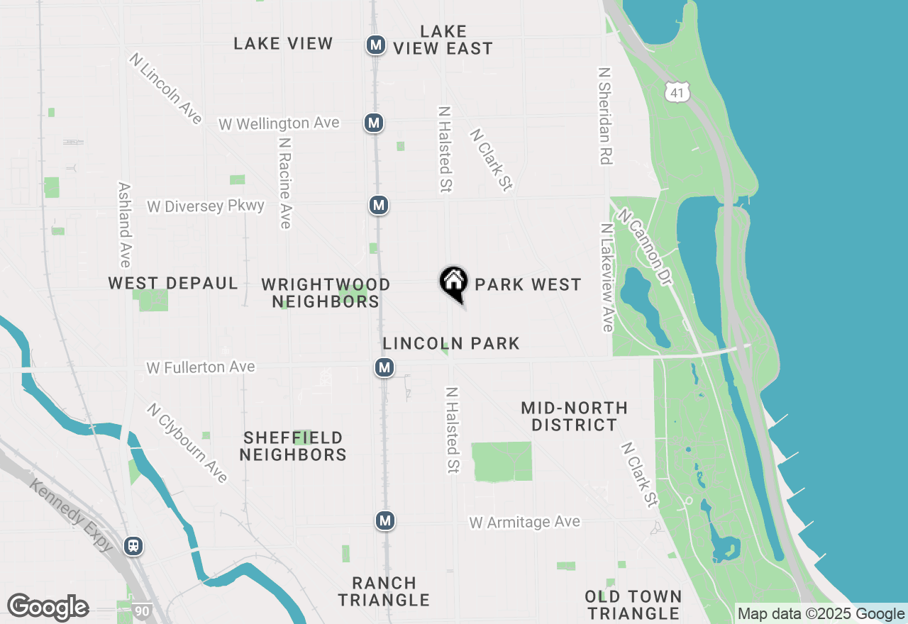 Map of 2513 N Halsted Street #2N, Chicago, IL 60614