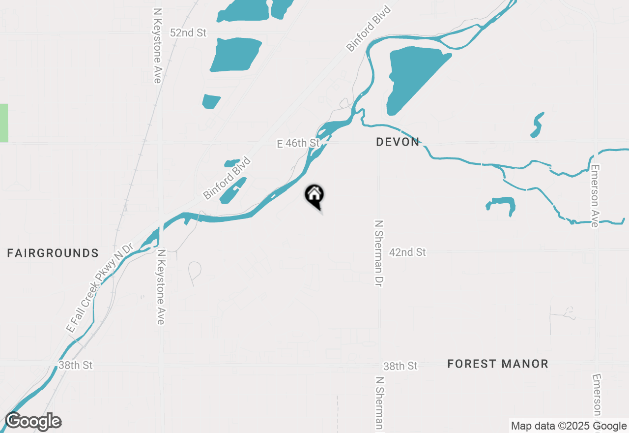 Map of 4342 N Olney Street, Indianapolis, IN 46205