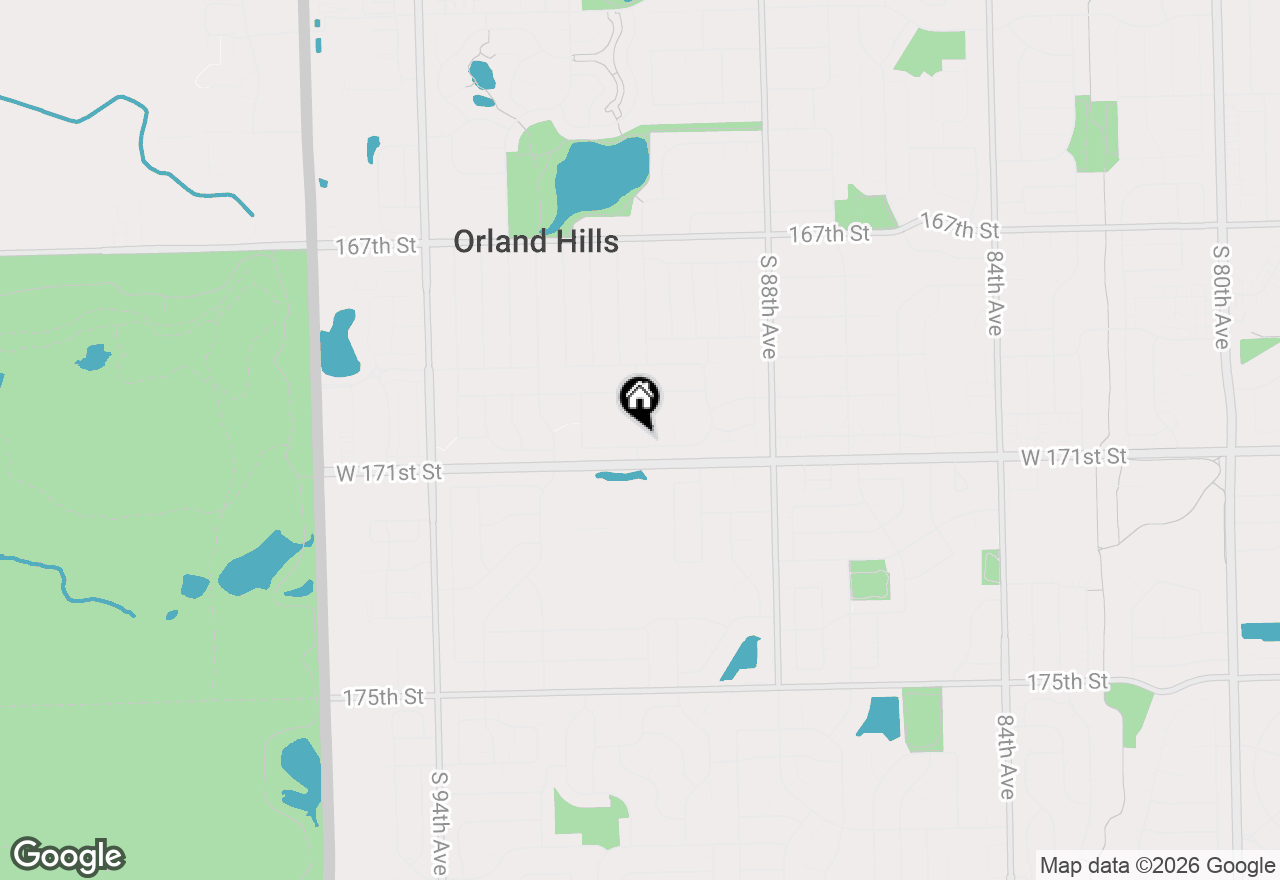 Map of 17028 Redwood Court, Orland Hills, IL 60487