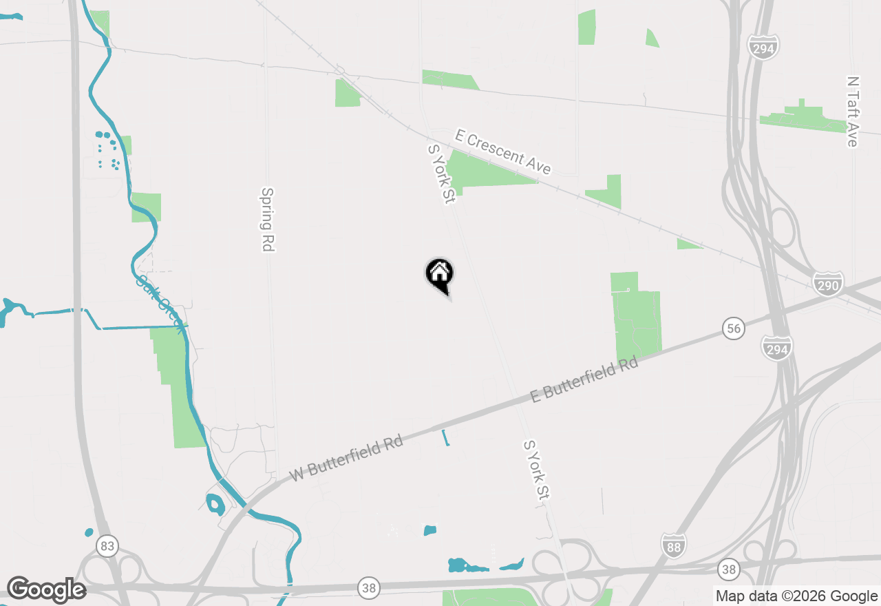 Map of 116 E Adams Street, Elmhurst, IL 60126