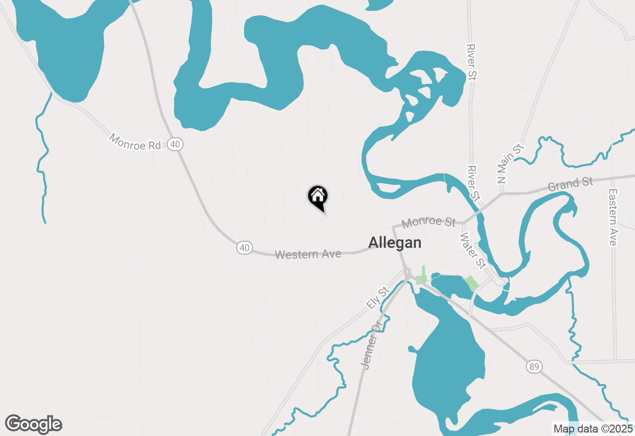 Map of 125 Adams Street, Allegan, MI 49010