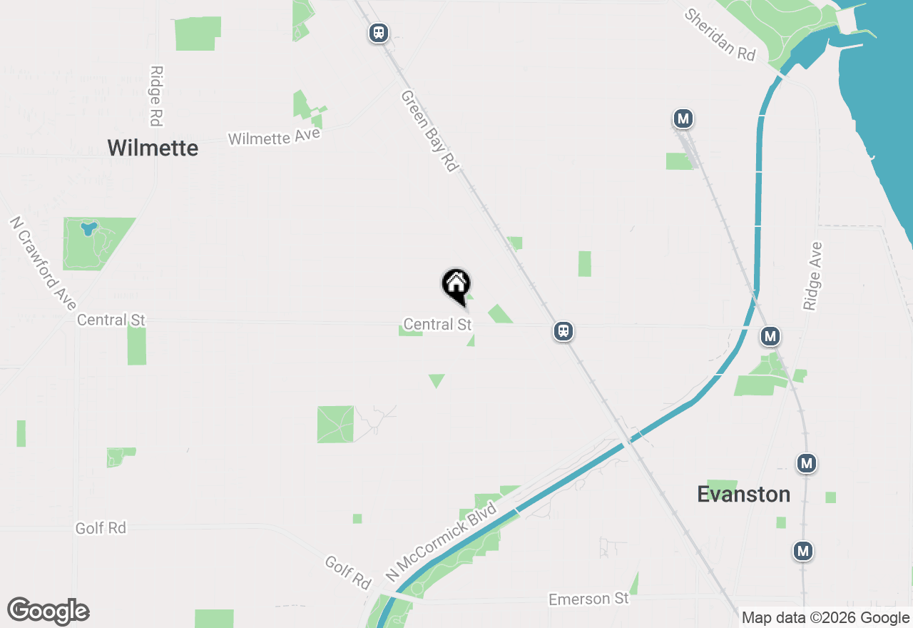 Map of 2611 Walnut Avenue, Evanston, IL 60201